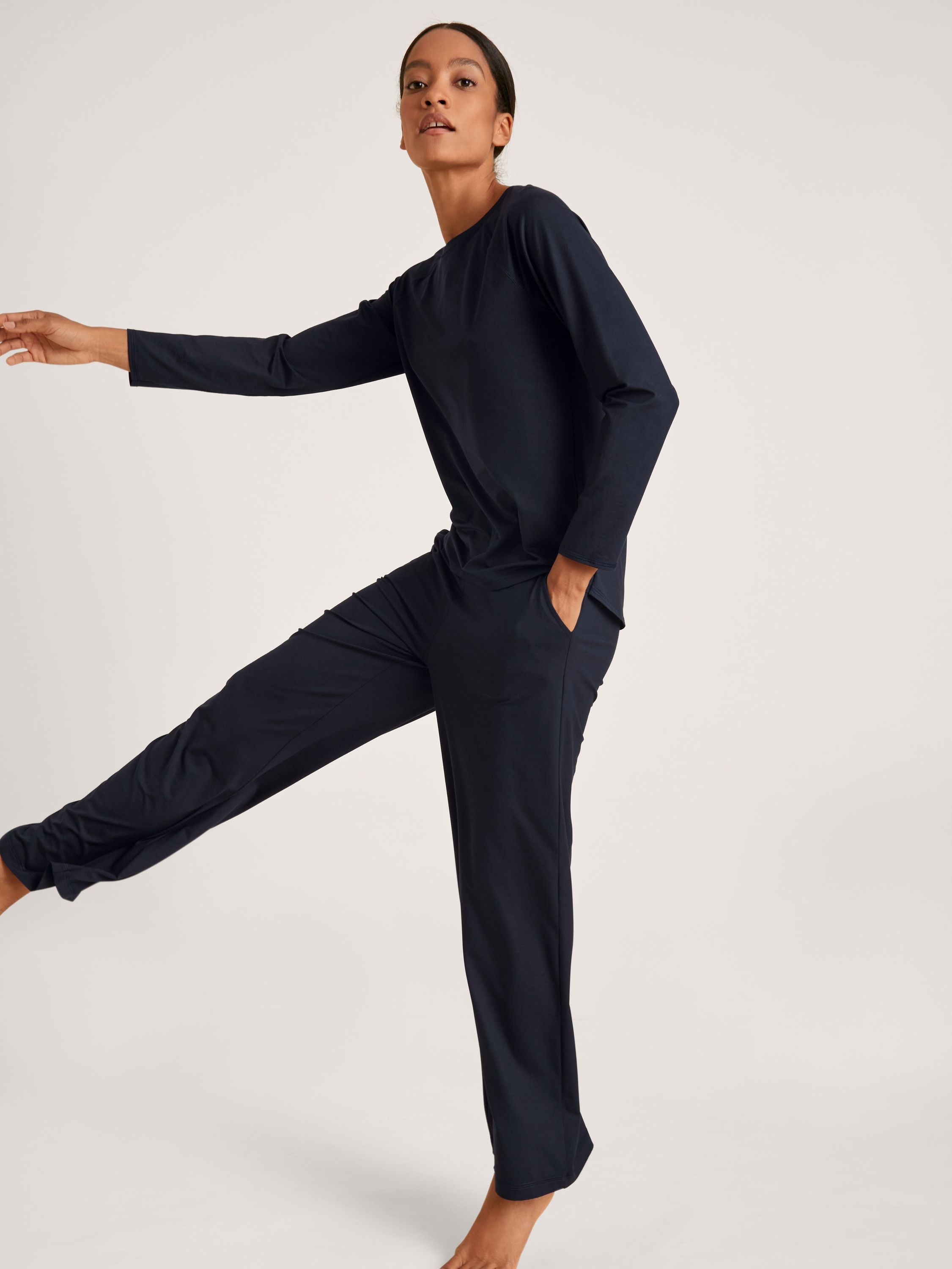 Langarmshirt - 339-dark lapis blue - Blau