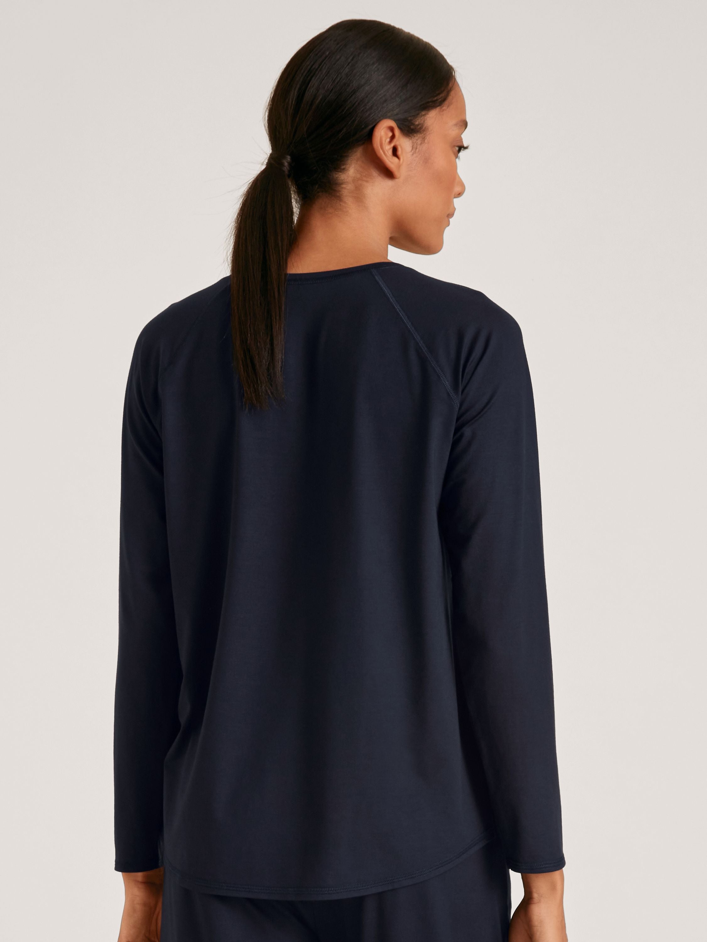 Langarmshirt - 339-dark lapis blue - Blau
