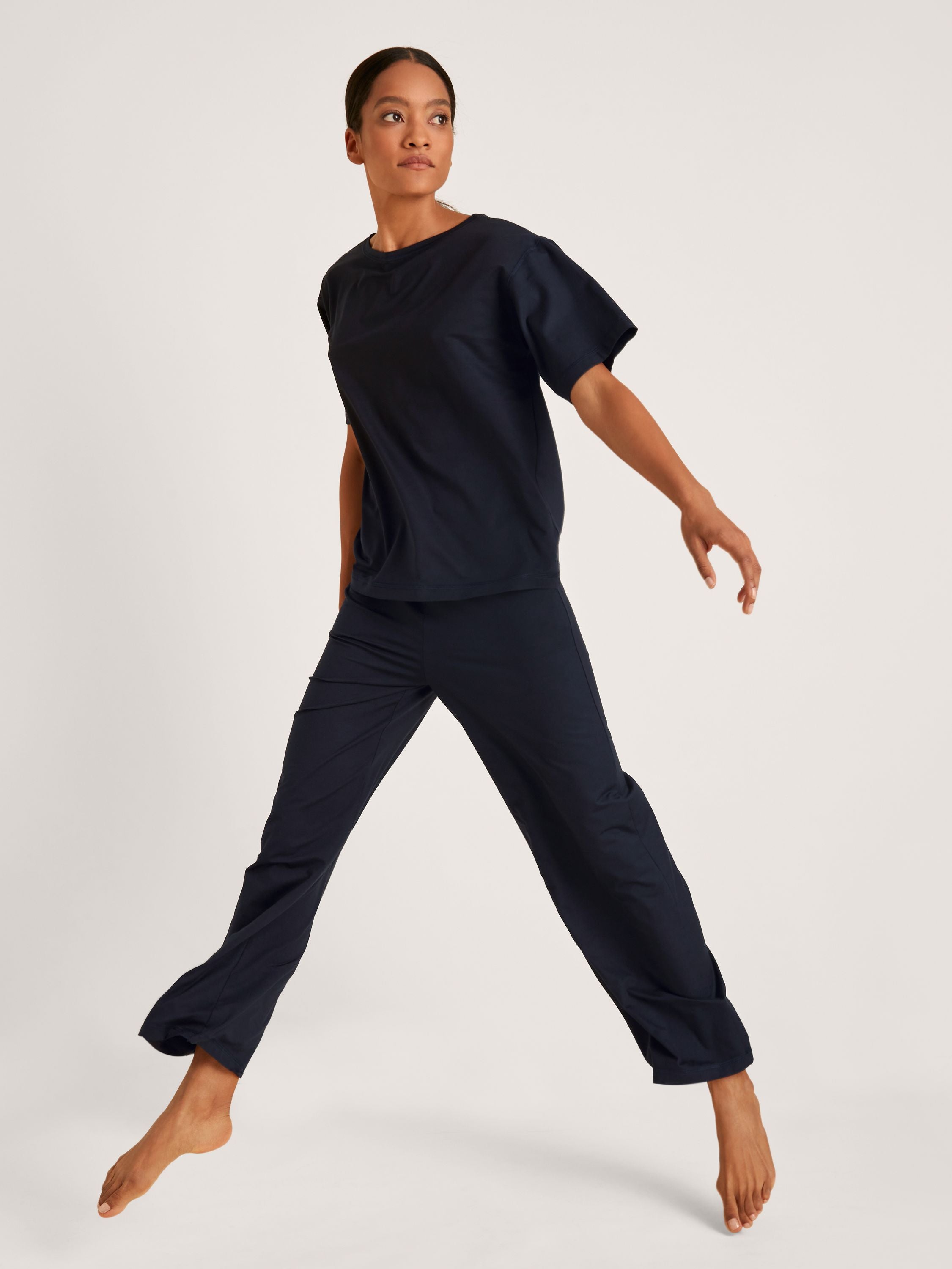 Pyjamahose Loose Fit - 339-dark lapis blue - Blau