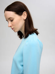 Sweatshirt mit Puffärmeln - Sky Blue - Blau