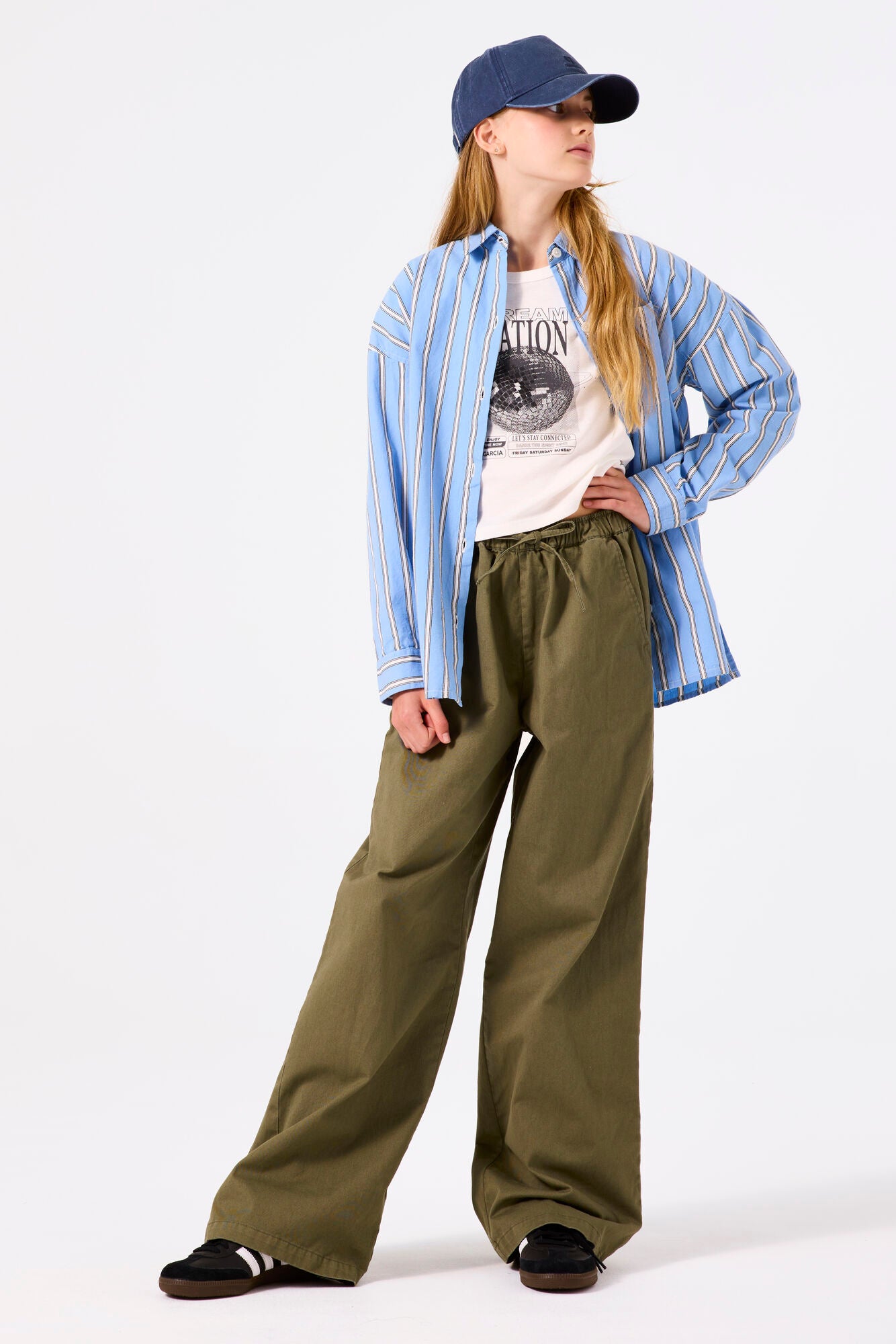 Bluse gestreift - 3702 - Blau