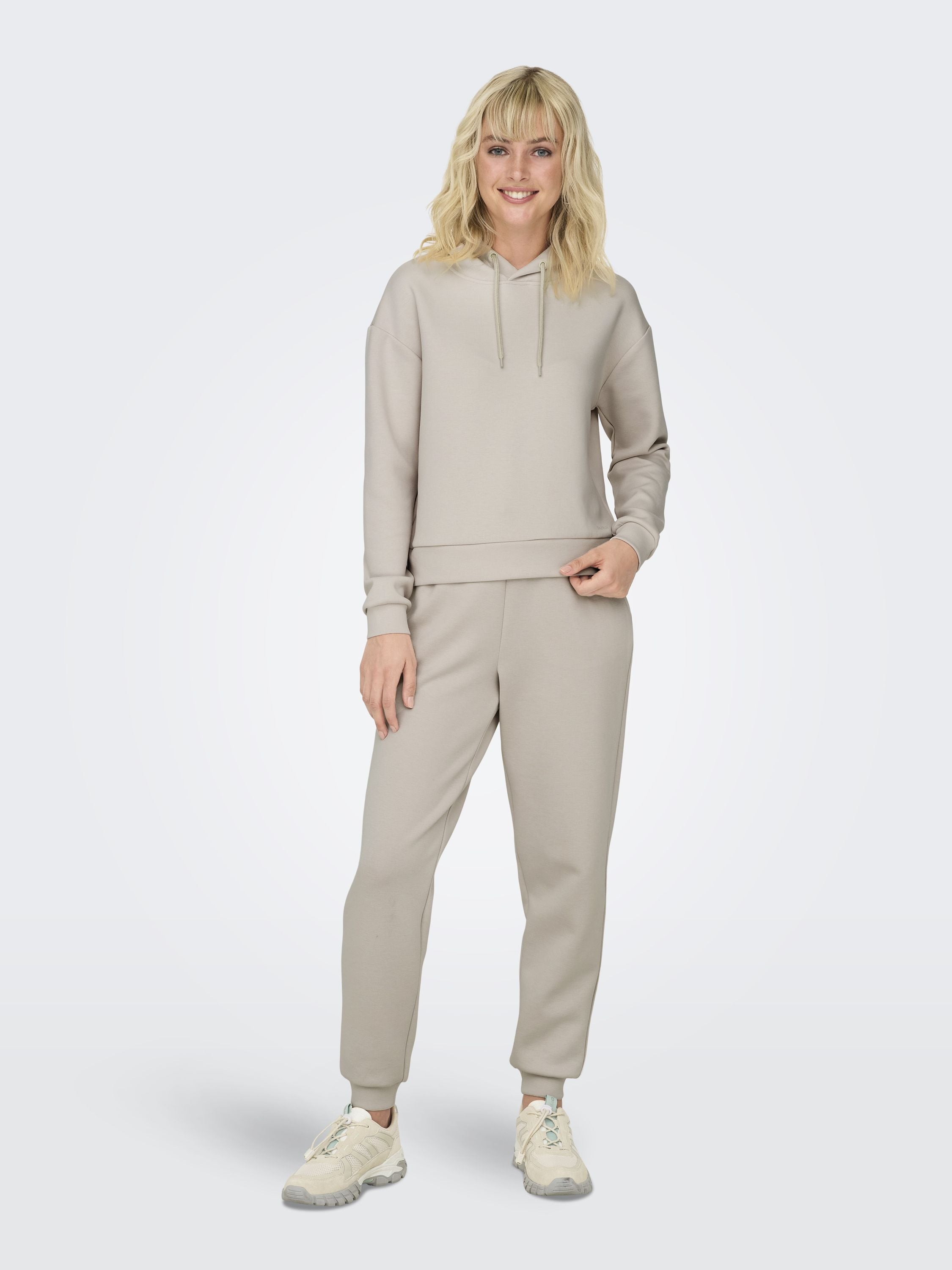 Sweatshirt ONPLOUNGE mit Kapuze - Pumice Stone - Beige