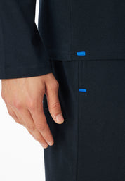 Langarmshirt aus Baumwolle - 804-nachtblau - Blau