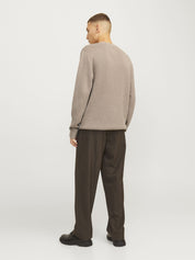 Strickpullover aus Baumwolle - Greige/Melange - Beige