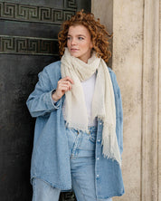 Schal Wollschal - 020 - Weiß