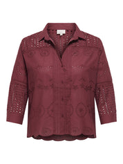 Bluse aus Bio-Baumwolle - Ruby Wine - Rot