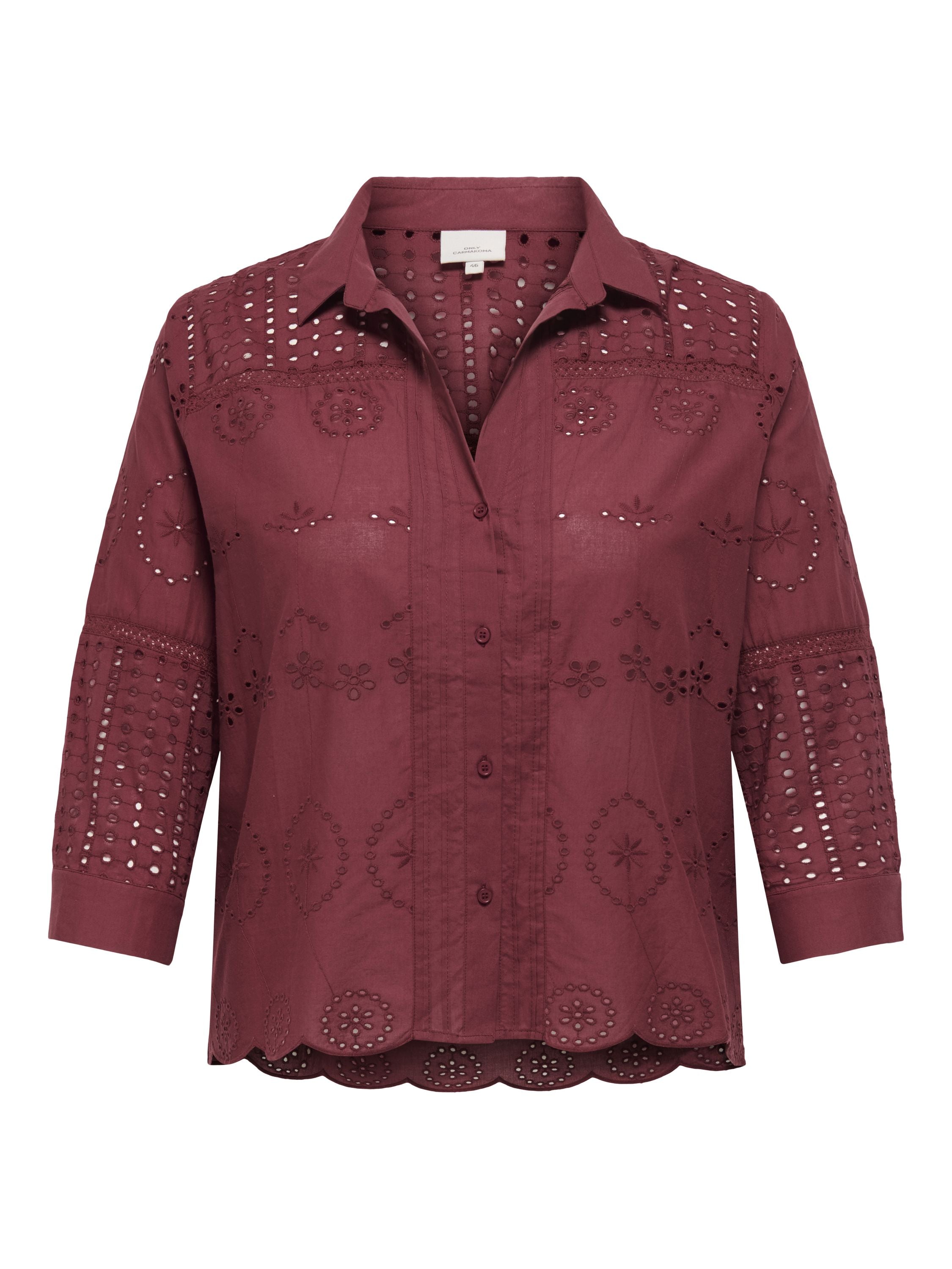 Bluse aus Bio-Baumwolle - Ruby Wine - Rot
