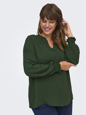 Bluse mit V-Ausschnitt - Duffel Bag - Grün