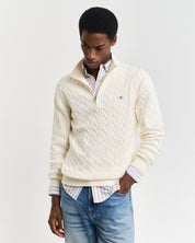 Strickpullover mit Zopfmuster - 130-CREAM - Creme