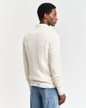 Strickpullover mit Zopfmuster - 130-CREAM - Creme