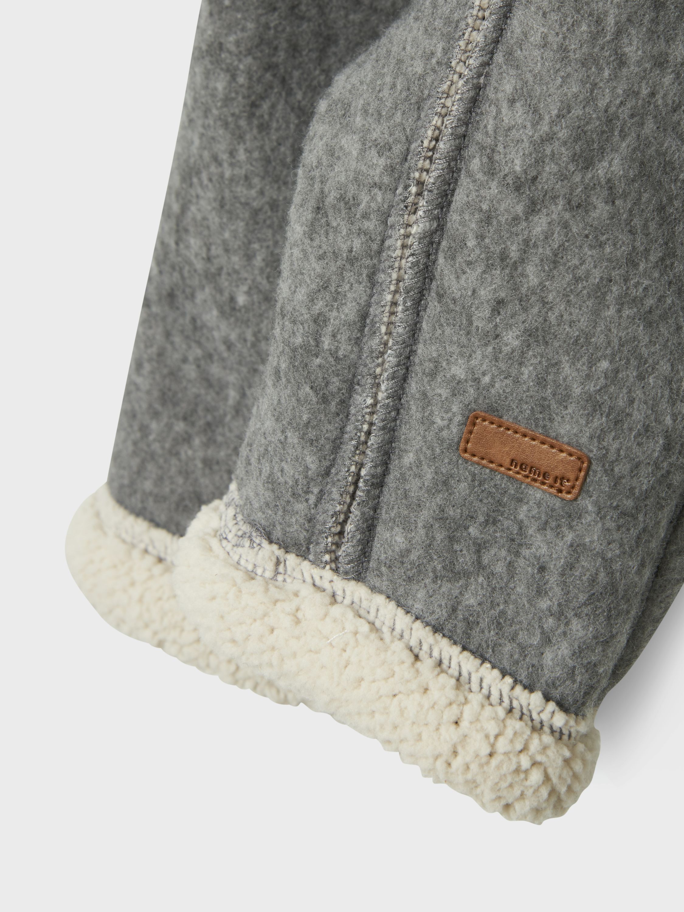 Anzug aus Teddy-Fleece - Light Grey Melange - Grau