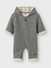 Anzug aus Teddy-Fleece - Light Grey Melange - Grau
