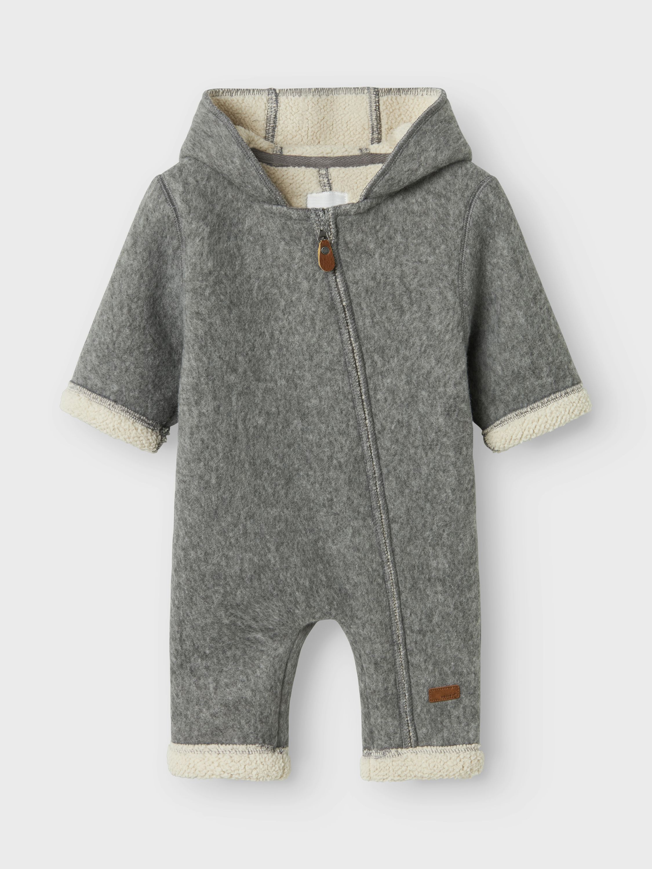 Anzug aus Teddy-Fleece - Light Grey Melange - Grau