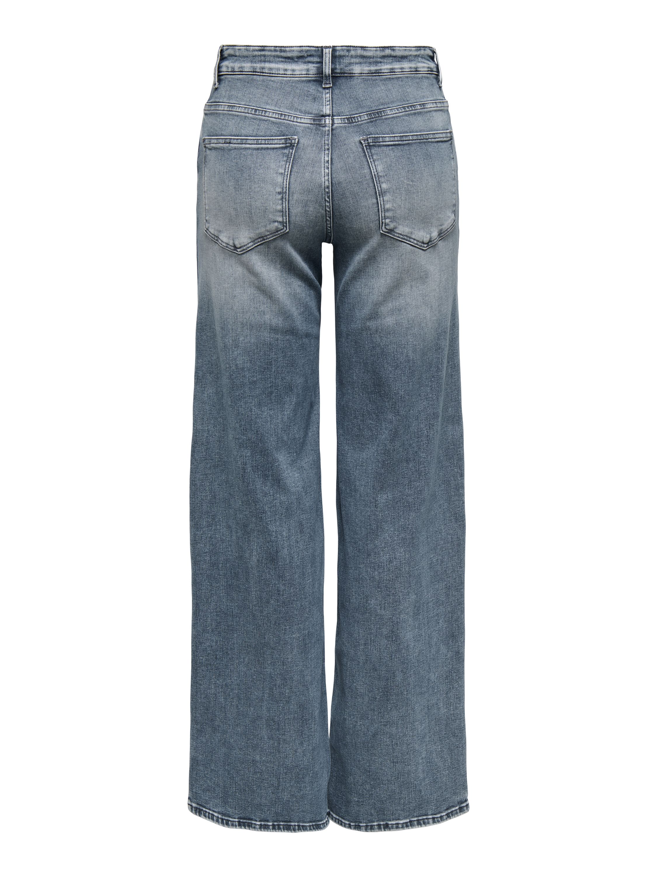 Jeans Wide Leg - Special Blue Grey Denim - Blau