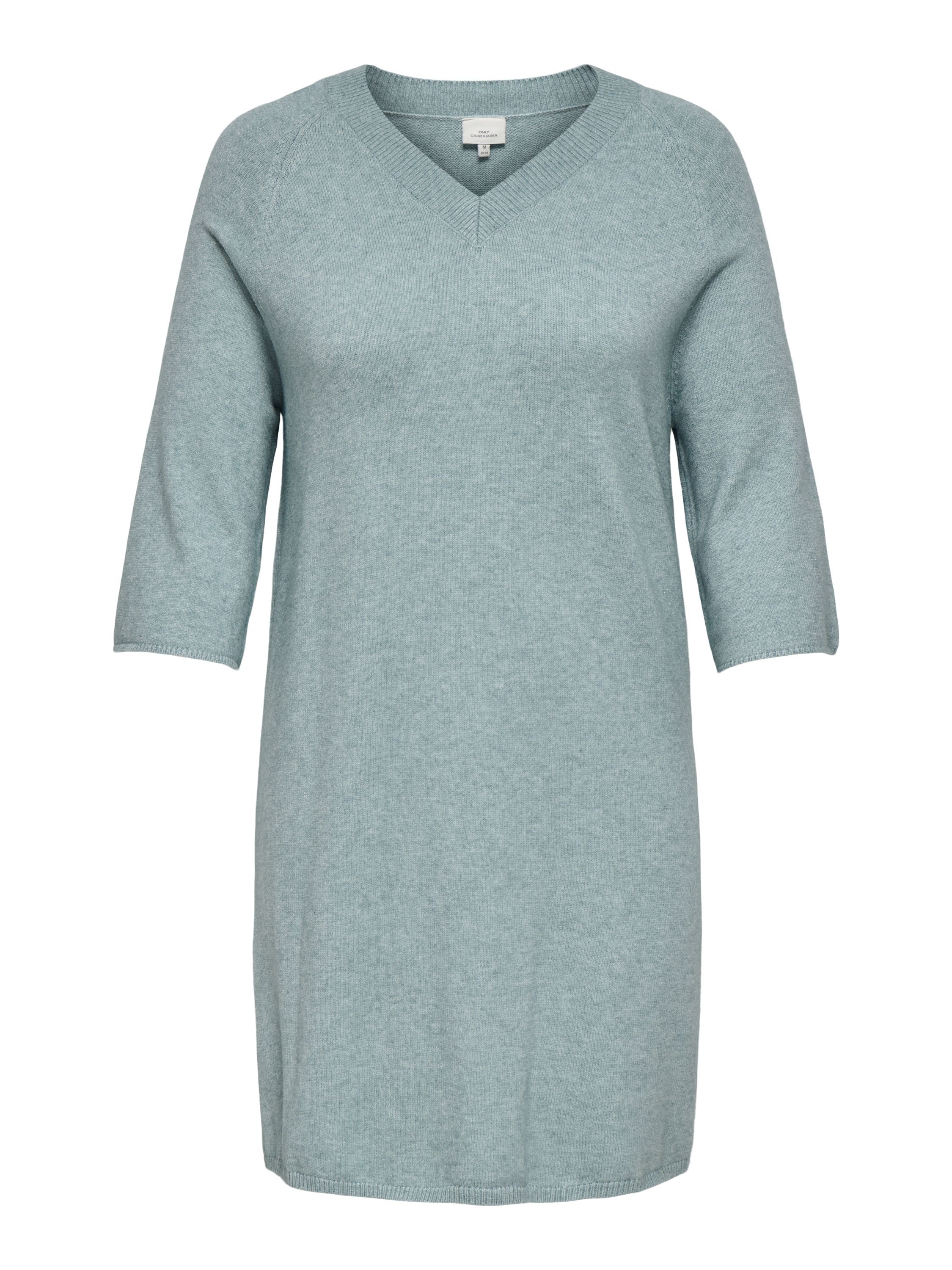 Strickkleid Mini KATIA - Arona/W. Melange - Türkis