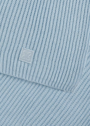 Gerippter Strickschal - BLU1 - Blau
