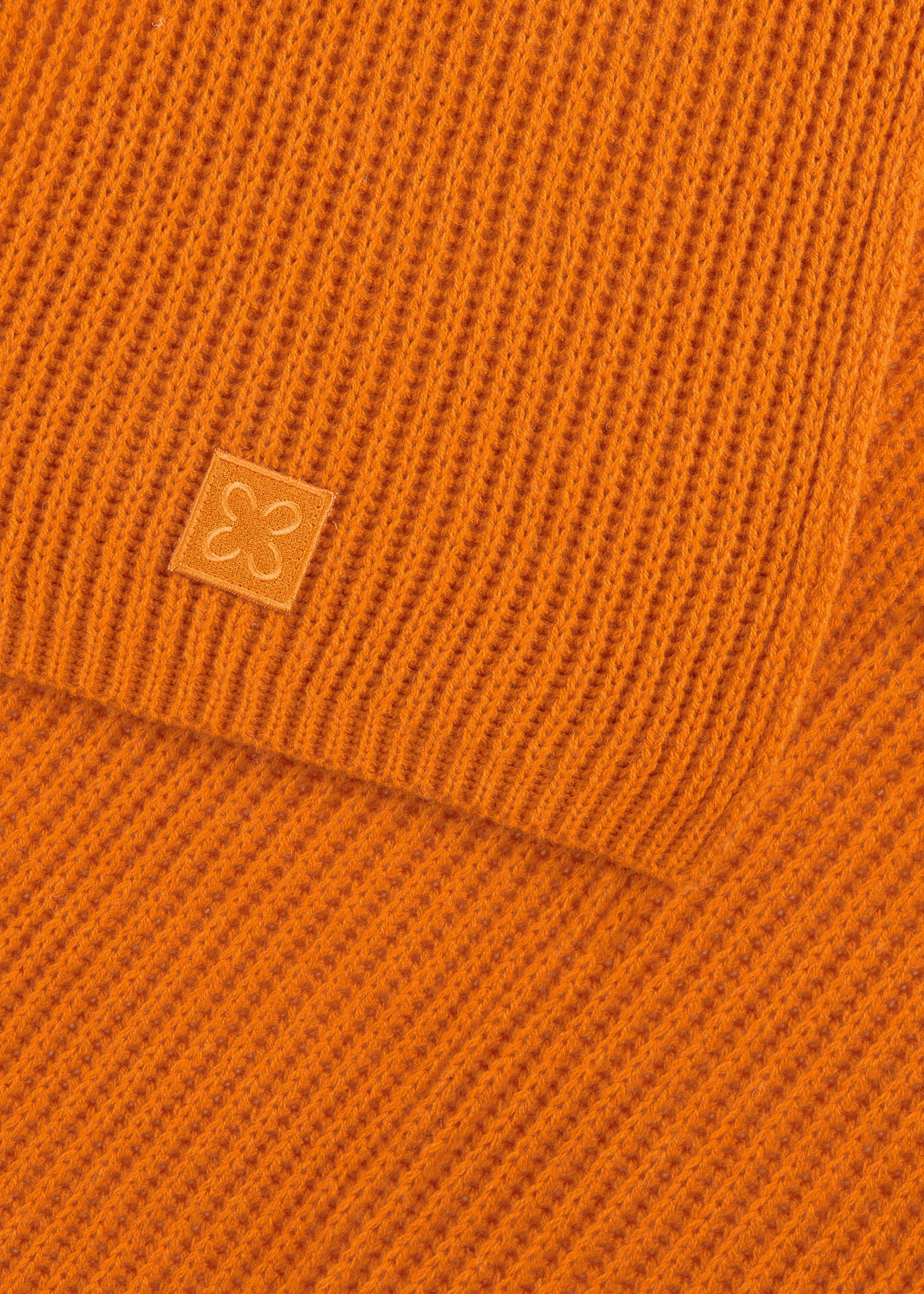 Gerippter Strickschal - ORA2 - Orange