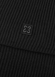 Gerippter Strickschal - BLK3 - Schwarz