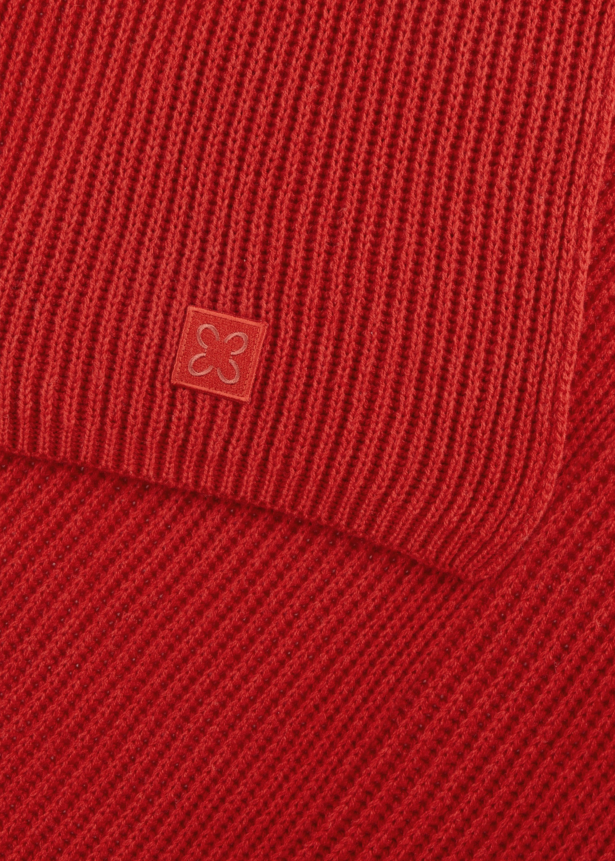 Gerippter Strickschal - RED2 - Rot