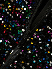 Blousonjacke mit bunten Pailetten - Black/MULTI - Schwarz
