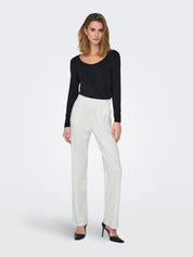 Feine Stoffhose Wide Leg - Cloud Dancer - Weiß