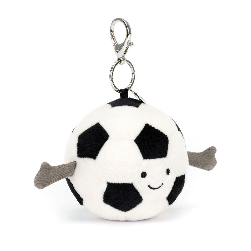 Amuseables Sports Football Bag Charm - ka - Schwarz | Weiß