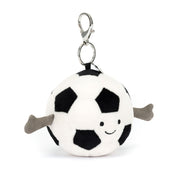 Amuseables Sports Football Bag Charm - ka - Schwarz | Weiß