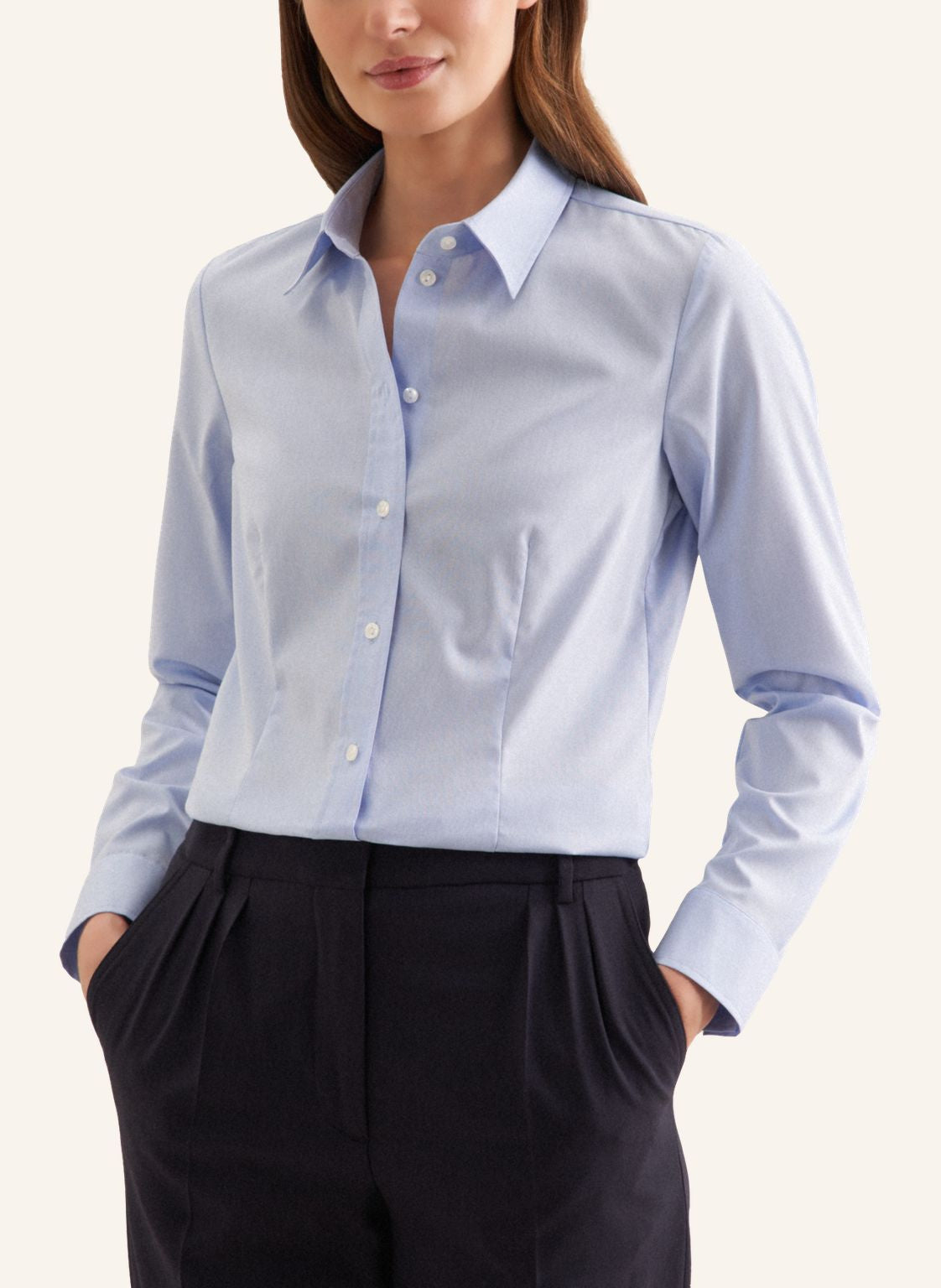 Hemdbluse aus Baumwolle - 12 - Blau