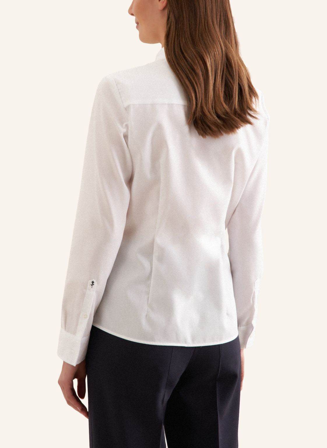 Hemdbluse aus Baumwolle - 01 - Weiß