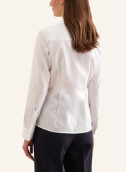 Hemdbluse aus Baumwolle - 01 - Weiß