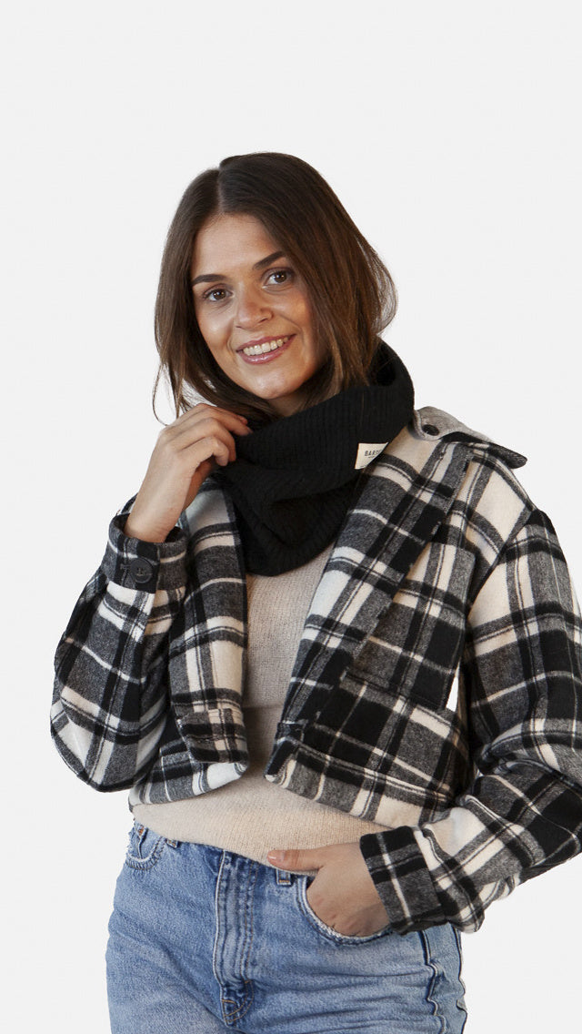 Rollkragen-Schal ZIAS - black - Schwarz