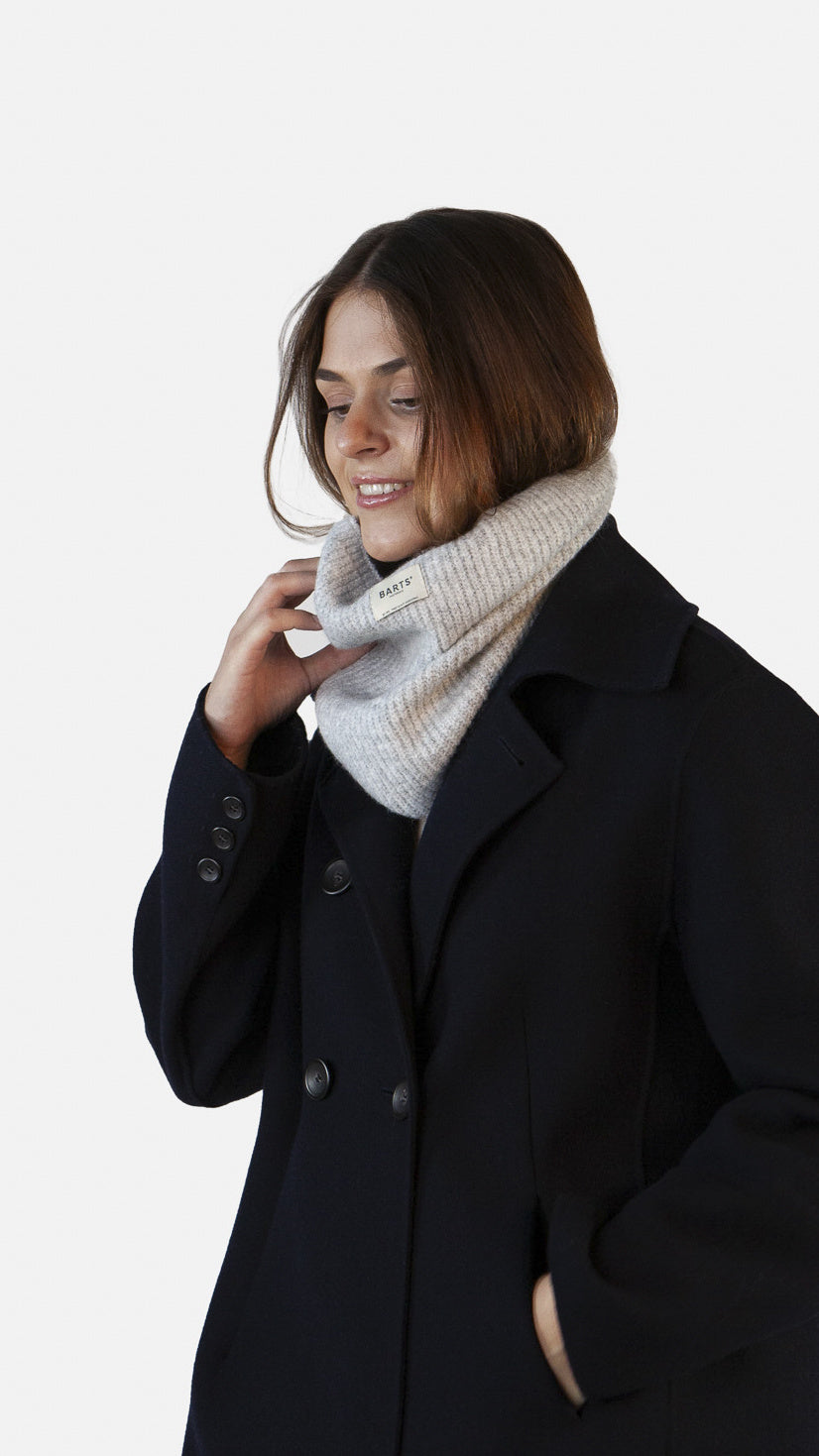 Rollkragen-Schal ZIAS - heather grey - Grau