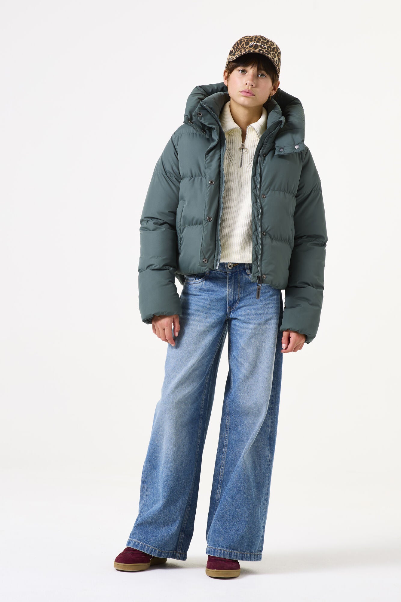 Winterjacke gesteppt mit Kapuze - 2942-xanadu - Grün