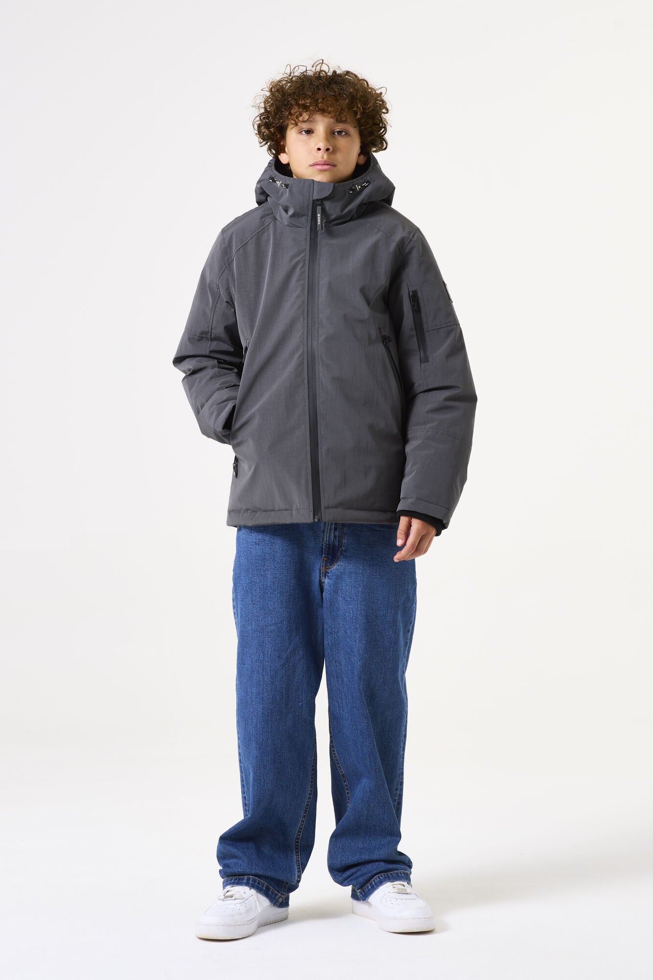 Übergangsjacke mit Kapuze - 2884-dark grey - Grau