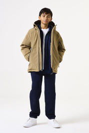 Übergangsjacke mit Kapuze - 4073-bronze green - Beige