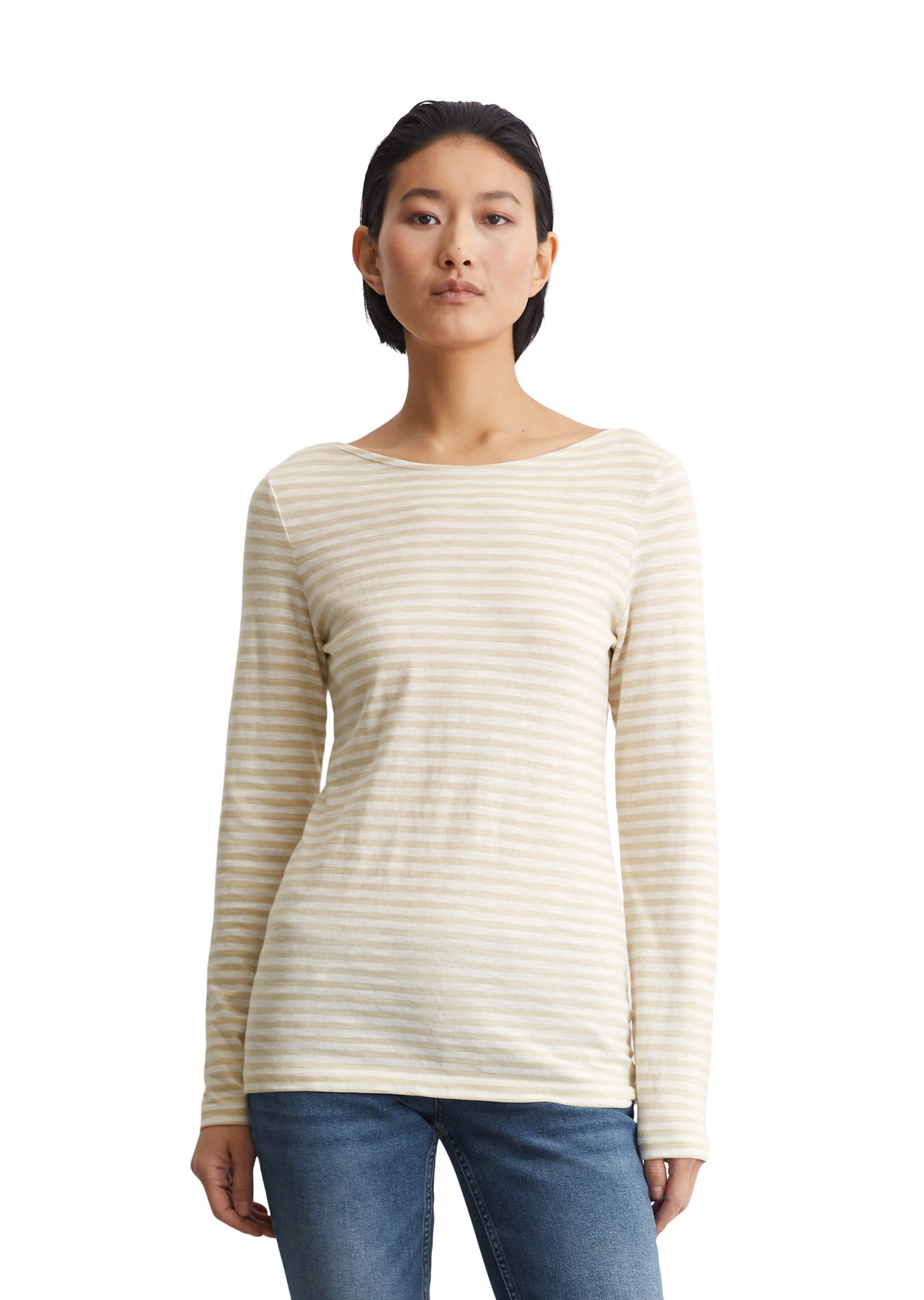 Langarmshirt aus Baumwolle - B19-multi/off-white - Beige