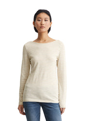 Langarmshirt aus Baumwolle - B19-multi/off-white - Beige