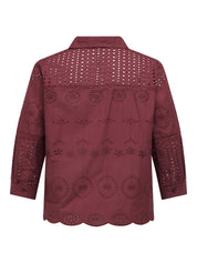 Bluse aus Bio-Baumwolle - Ruby Wine - Rot