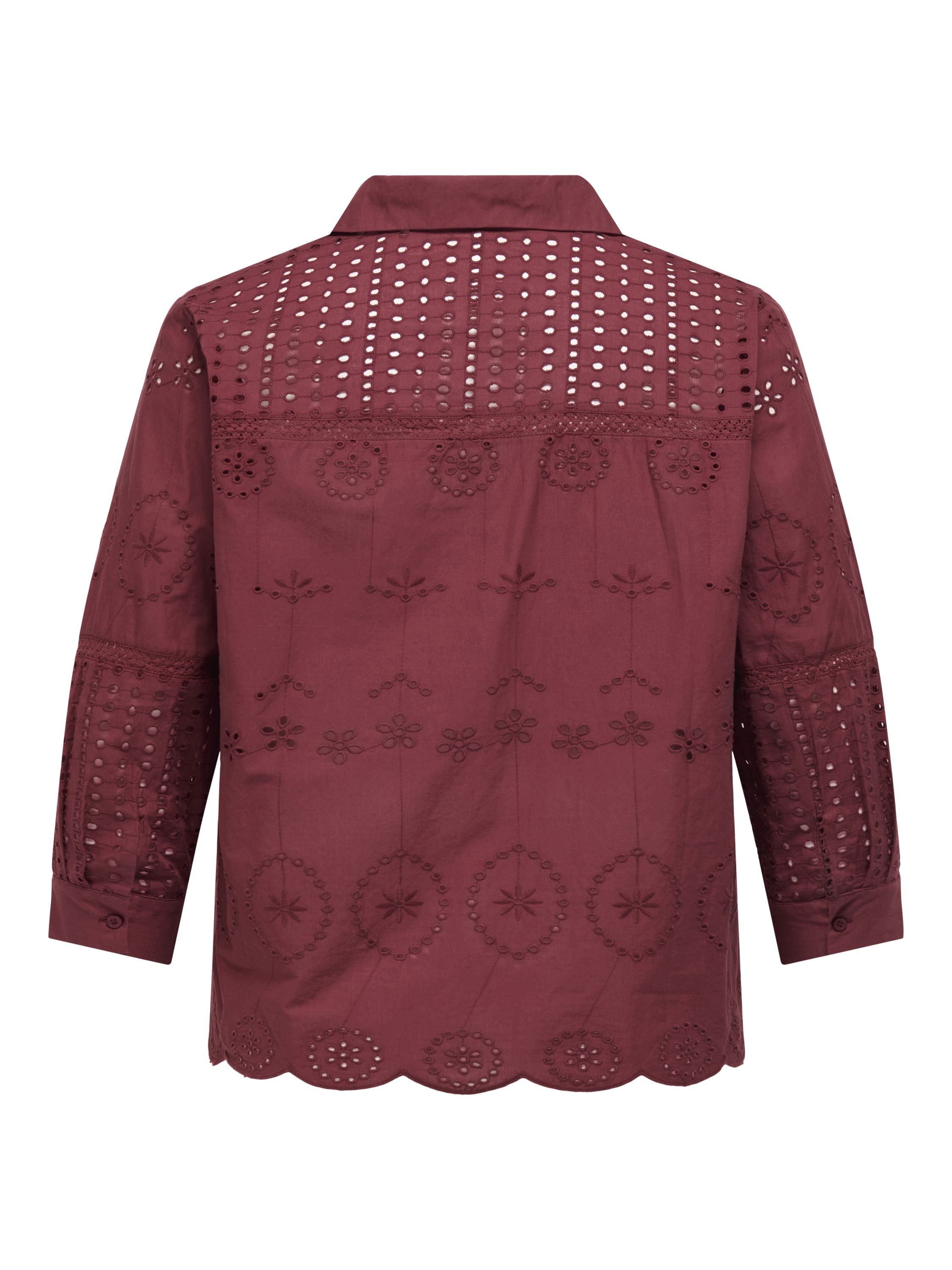 Bluse aus Bio-Baumwolle - Ruby Wine - Rot