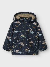 Jacke mit Dinosaurier Print - Dark Sapphire - Blau