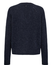 Strickcardigan NURIETTE aus Wollmix - 3038 - Blau