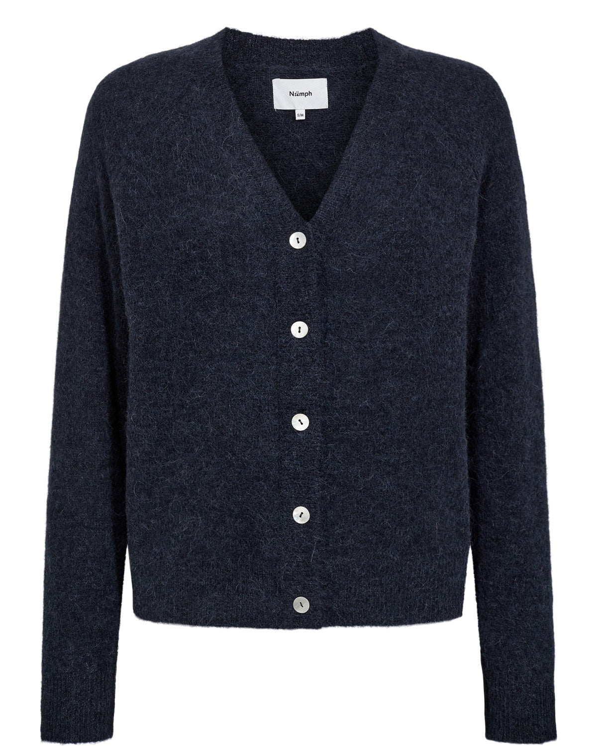 Strickcardigan NURIETTE aus Wollmix - 3038 - Blau