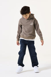 Sweathoodie aus Baumwollmix - 8818-branch - Braun