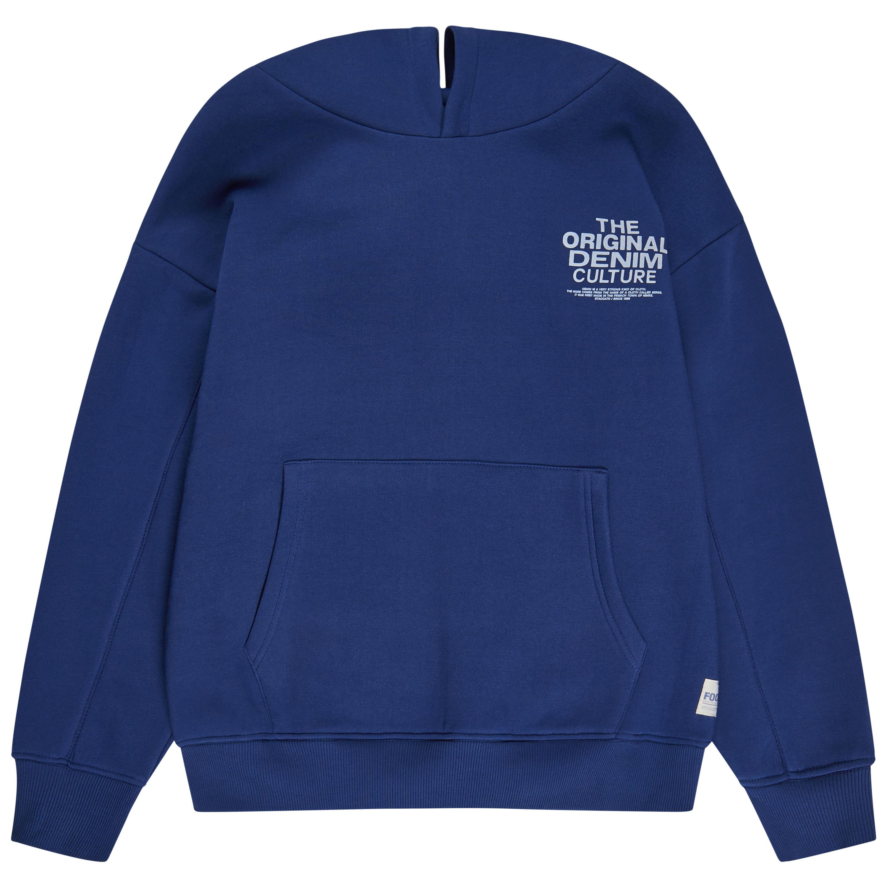 Sweathoodie aus Baumwollmix - 619 MID BLUE - Blau