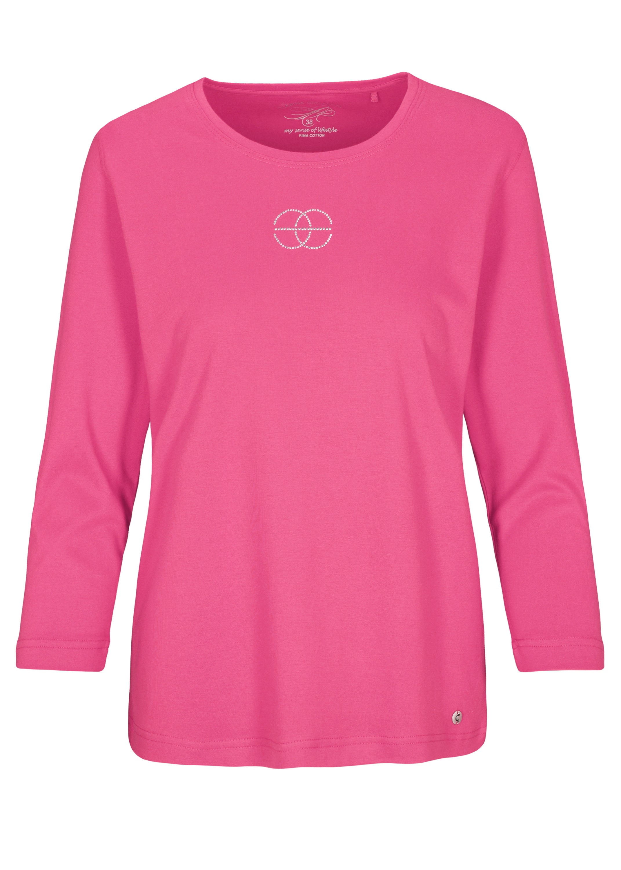 Langarmshirt aus Baumwolle - 415 415 PINK - Pink