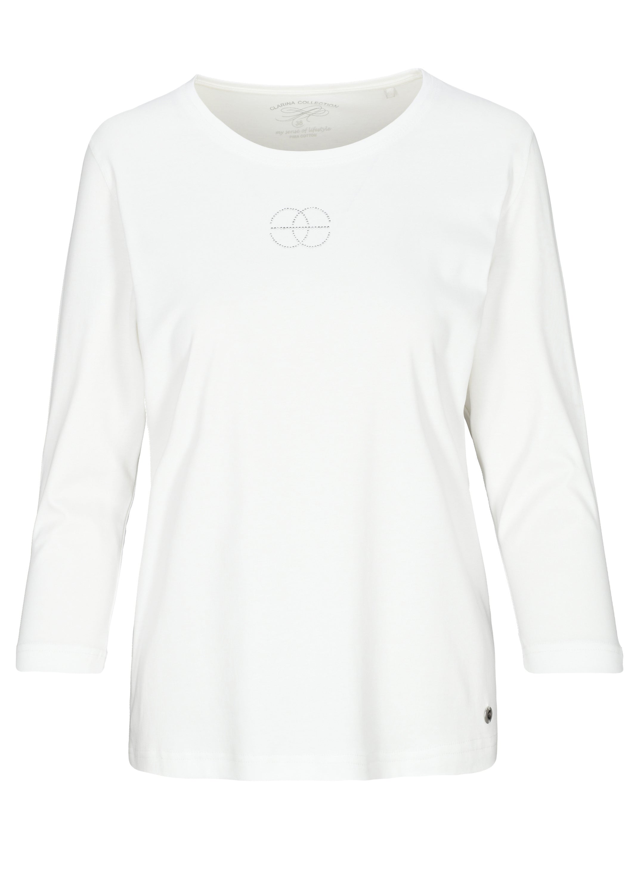 Langarmshirt aus Baumwolle - 102 102 OFFWHITE - Weiß