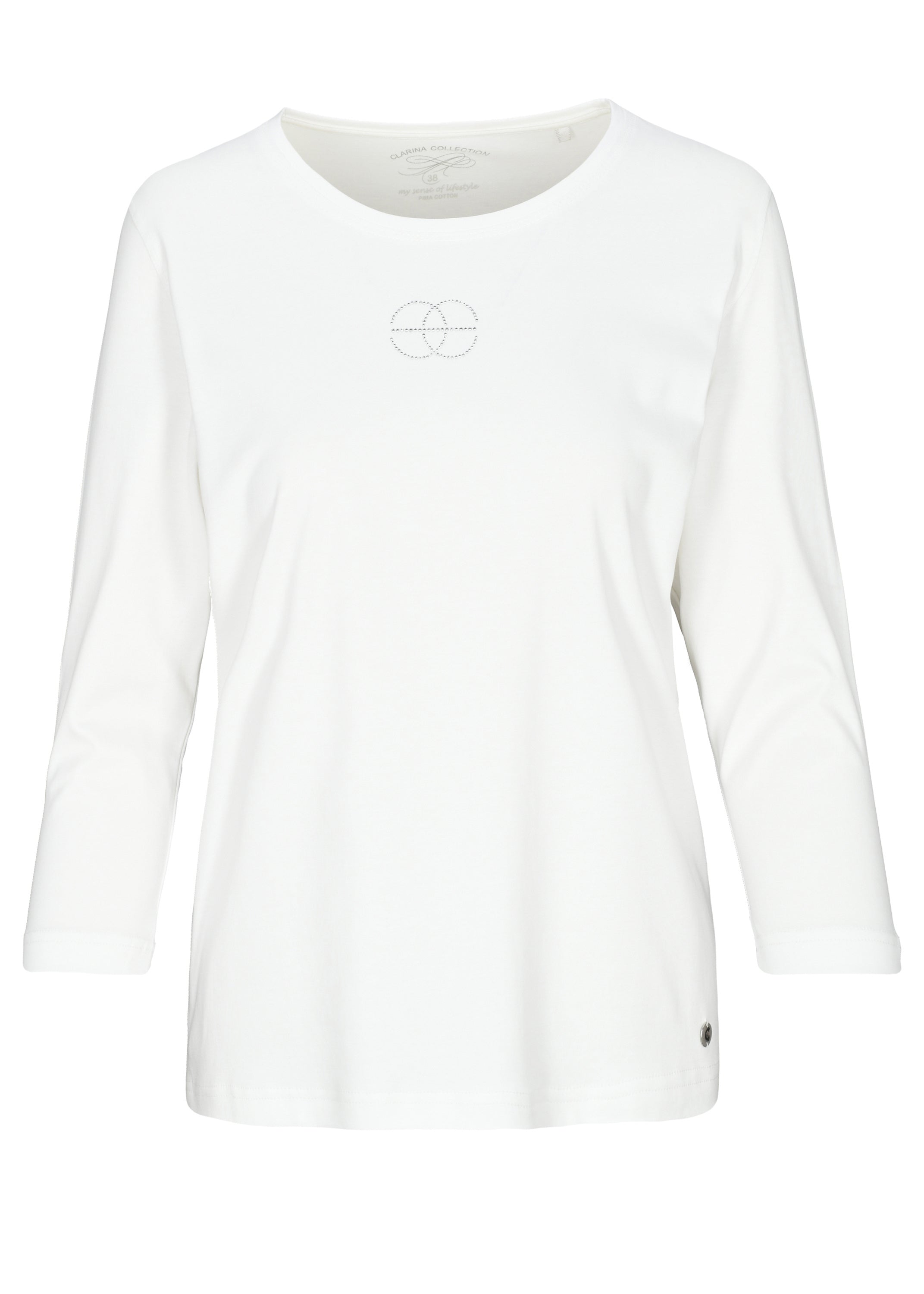 Langarmshirt aus Baumwolle - 102 102 OFFWHITE - Weiß