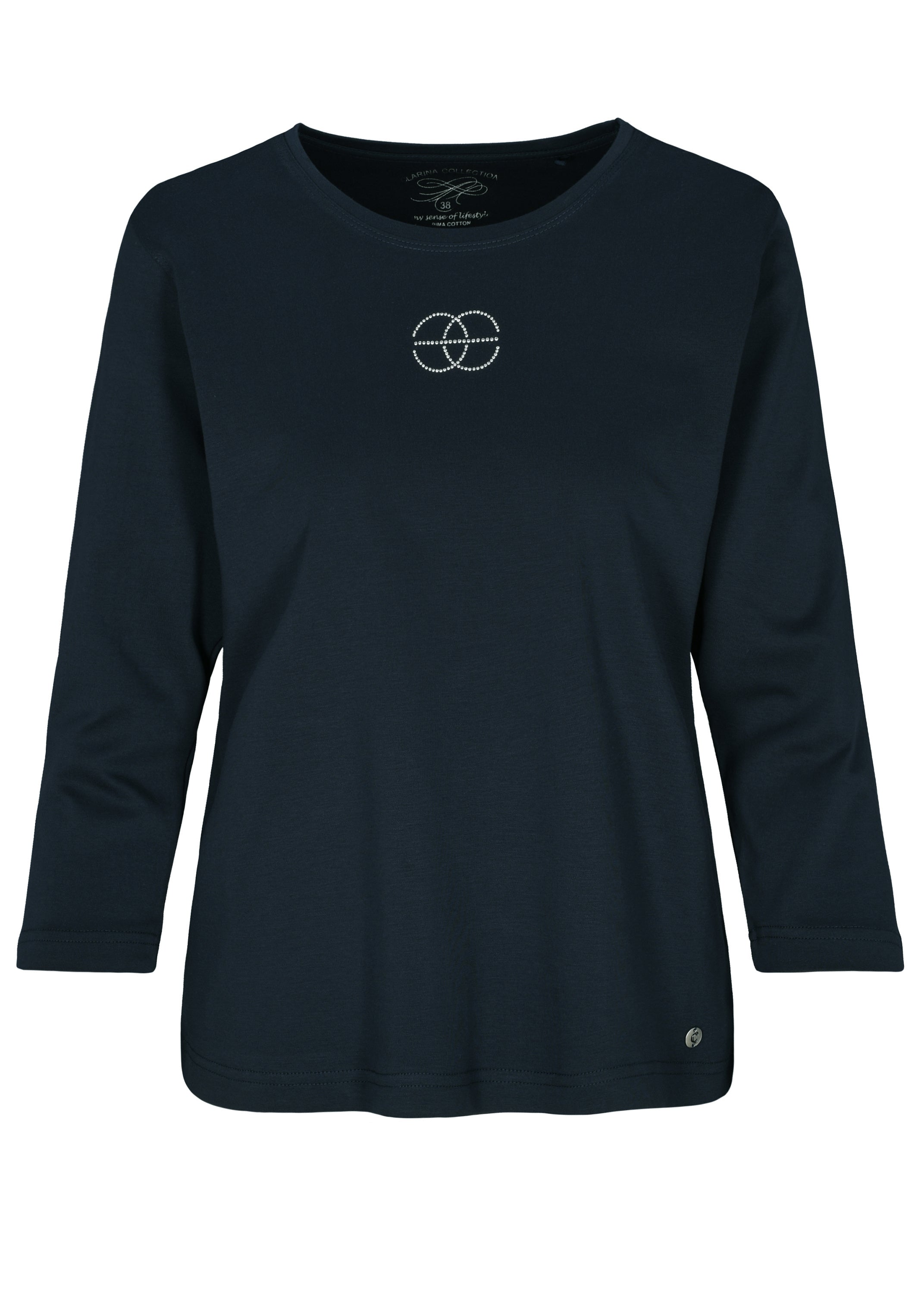 Langarmshirt aus Baumwolle - 623 623 MARINE - Blau