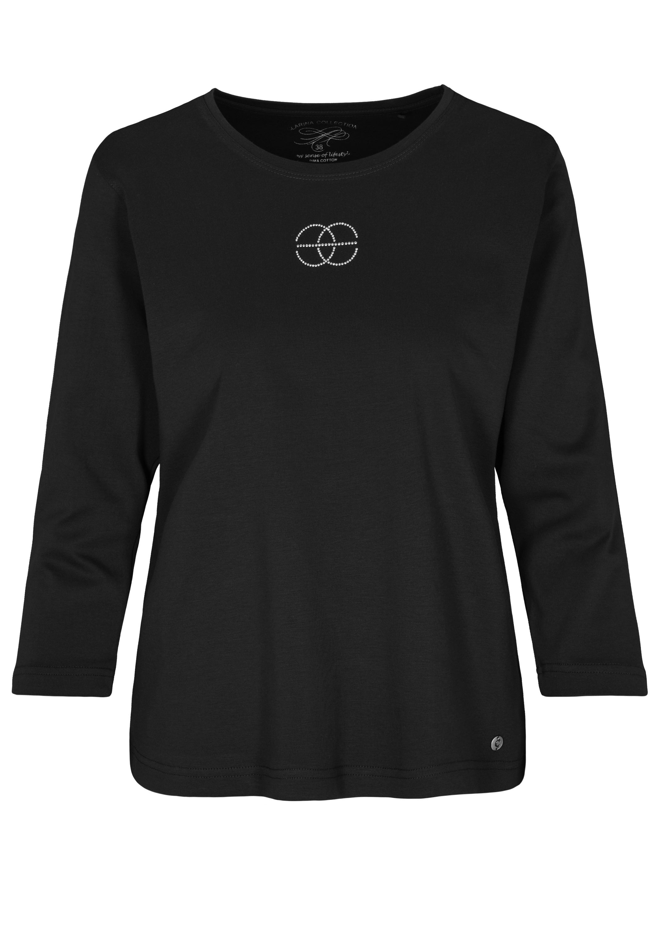 Langarmshirt aus Baumwolle - 900 900 SCHWARZ - Schwarz