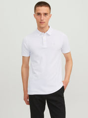 Poloshirt aus Baumwolle - White/TONAL/VAPOR BLUE/SLIM - Weiß